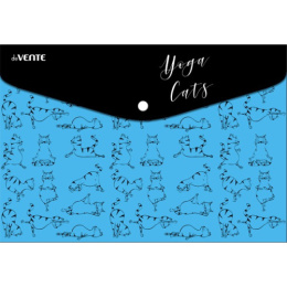 Папка с кнопкой А4 0.15 Devente Yoga Cats 3071940