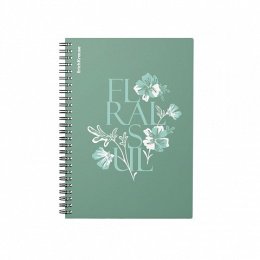 Тетрадь  80 листов ErichKrause Floral Soul, пластиковая обложка, гребень 63423
