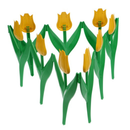 Ограждение декоративное пластиковое 45х30см (комплект из 5 секций) Тюльпан, желтый цветок Кострома пластик 2152252