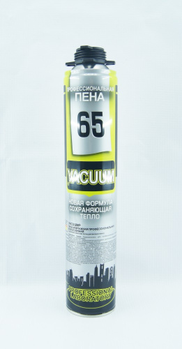 Пена монтажная Vacuum 65 профессиональная всесезонная 870г/1000мл Vacuum