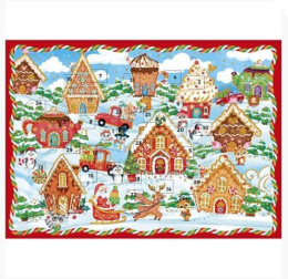 Плакат новогодний бумажный Праздник с окошками-сюрпризами 41,5х29,5см Magic Time 90660