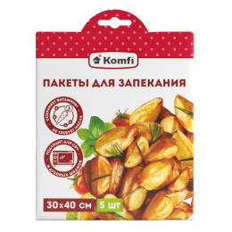 Пакеты для запекания 30х40см 5шт. 12мкм, в картонном конверте Komfi BSP113P