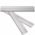 Линейка металлическая  20см, 2 шкалы, в чехле 3746