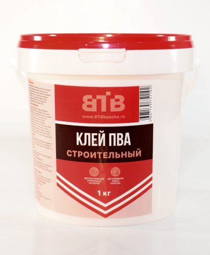 Клей ПВА строительный 1,0кг ВТВ