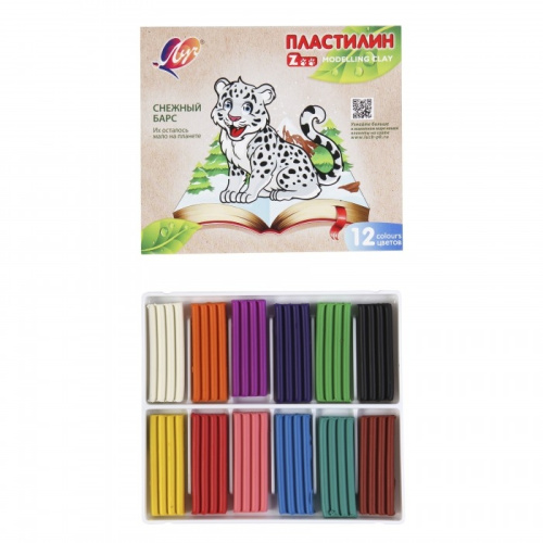 Пластилин 12 цветов Луч Zoo 29С 1722-08