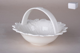 Конфетница фарфоровая (корзинка) 155х155х105мм белый, в инд/у Коралл 9027/299571