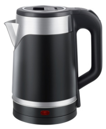 Чайник электрический 2,0л 1800Вт, нержавеющая сталь, диск, черный Maxtronic MAX-507