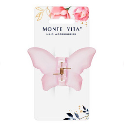 Краб для волос Monte Vita матовый розовый, 8,5см 457015