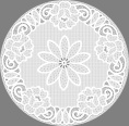 Салфетка виниловая круглая d-30см Лейс, серебро Grace LO-1009B