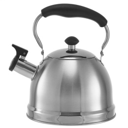 Чайник из нержавеющей стали со свистком 2,5л черная ручка Webber BE-0606