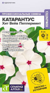 Катарантус Хит Вейв Пепперминт 5шт. цветной пакет Семена Алтая