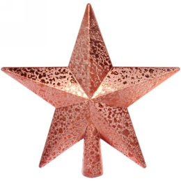 Верхушка на елку Звезда 20см Shine Glow, copper Серпантин 201-1993