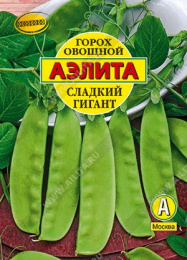 Горох Сладкий гигант сахарный 25г фермерский пакет Аэлита