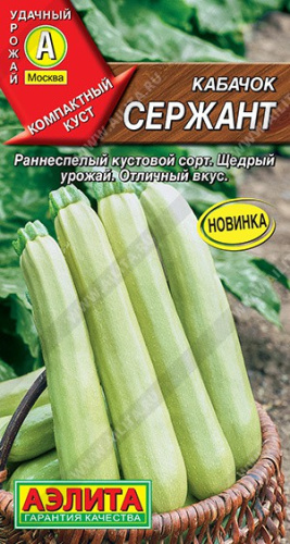 Кабачок цуккини Сержант 1г цветной пакет Аэлита