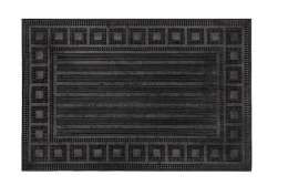 Коврик придверный резиновый Pin Mat 40х 60см Полоски, черный ComeForte