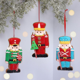 Елочное украшение подвесное Сandy Пряничный солдатик 5,8x1,3x11,4см, в ассортименте Серпантин 916-2137
