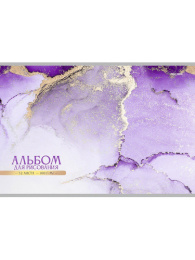 Альбом для рисования 32 листа Мрамор, на скрепке 32-2212