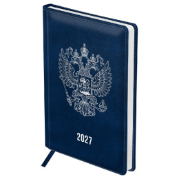 Ежедневник датированный А5 176 листов BG Орел синий, кожзам, 2027 DDА5_68198 390439