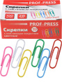 Скрепки 28мм 100шт. цветные овальные СКР-3138