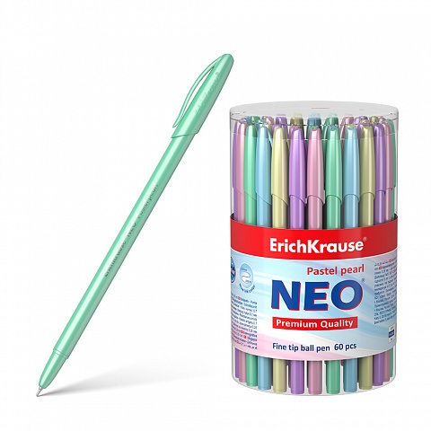 Ручка шариковая ErichKrause Neo Pastel, синяя 55380